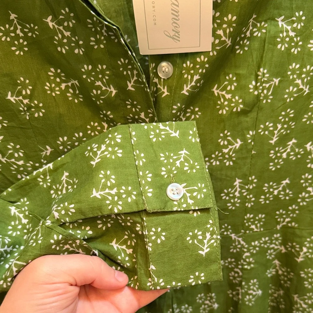 Julia Amory Green Floral Long Sleeve Dress - Picture 4 of 8